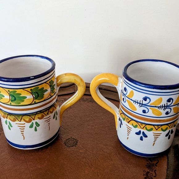 Talavera Hand-painted Coffee/Tea Pottery Mugs - Made in Spain - Picture 1 of 6